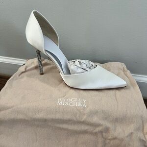 Bartley Mishima- White Stiletto Sparkle Heel